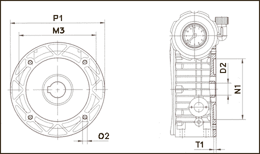 Присоединительные размеры мотор-редукторов